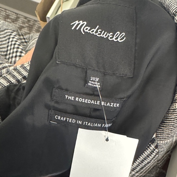 NWT MADEWELL The Rosedale Blazer in Kelly glen Plaid size 20w - Picture 7 of 10